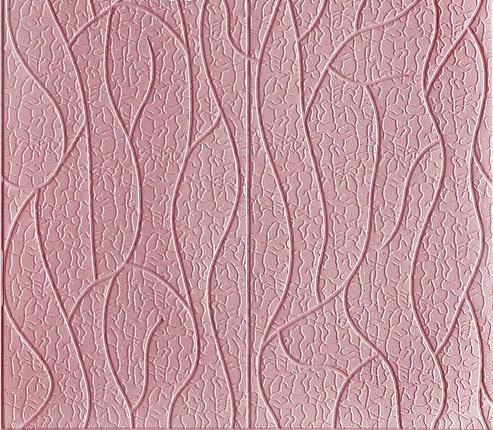 Панель декор. 3D 700*700*5.5мм самоклеящаяся розовая кожа HP-XW-09