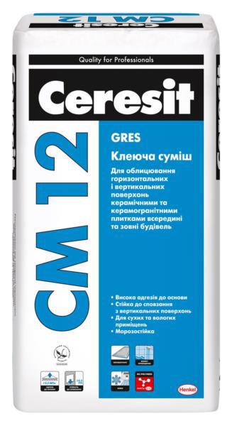 Клей д/плитки CERESIT CM-12 25кг