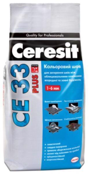 Затирка CERESIT CE-33 Plus серый цемент 2кг 115