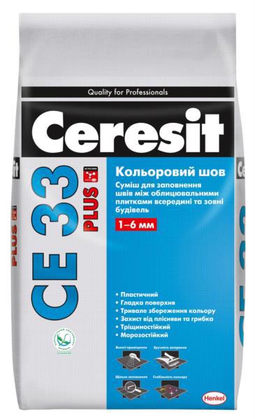 Затирка CERESIT CE-33 Plus серая 5кг 114
