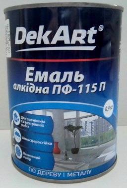 Емаль алкідна DEKART ПФ-115П св.-зелена 0.9кг