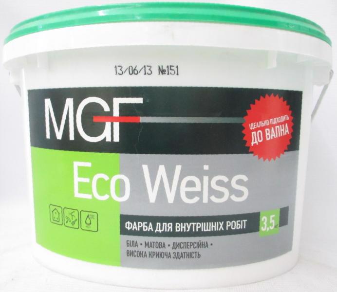 Фарба інтер'єр. MGF M-1 Eco Weiss  3.5кг