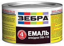 Эмаль ЗЕБРА ПФ-116 алкидная №75 красная 0.25кг