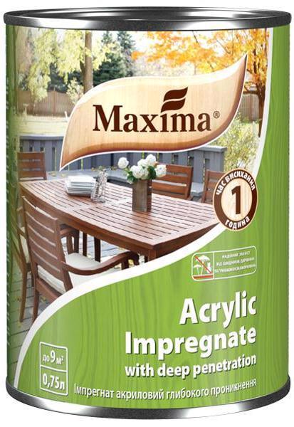 Антисептик д/древесины MAXIMA Acrylic Impregnate тик 0.75л