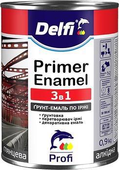 Грунт-емаль DELFI Primer Enamel на іржу 3в1 біла 0.9л