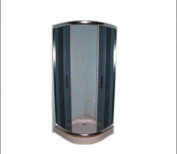 Кабина душ. Delfi 609G (90*90)мілк.піддон, хром, стекло сіре