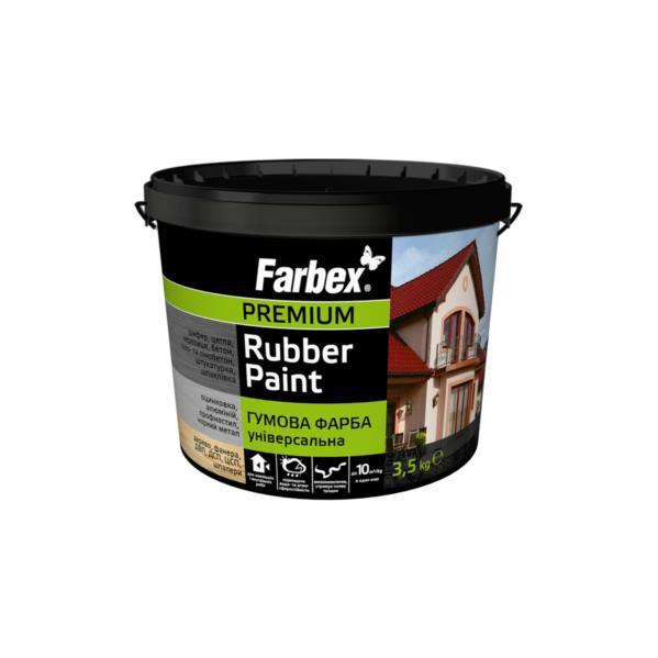 Краска универ. FARBEX Rubber Paint резин. графит 3.5кг