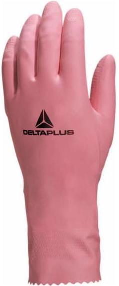 Рукавички латекс DELTAPLUS VE210 р.8,5 рожеві VE210RO08