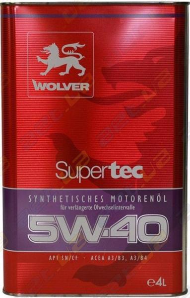 Масло моторне WOLVER SuperTec 5W-40 SN/CF 4л