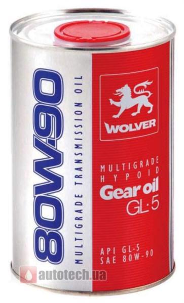 Масло трансм. WOLVER Multipurpose Hypoid Gear Oil 80W-90 GL-5 1.0л