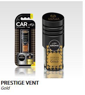 Ароматизатор AROMA CAR Prestige Vent gold 7мл /діфлектор/