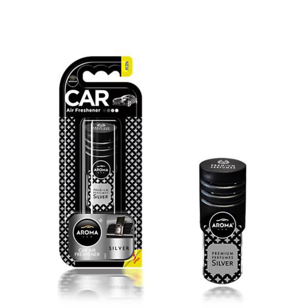 Ароматизатор AROMA CAR Prestige Vent silver 7мл /дифлектор/