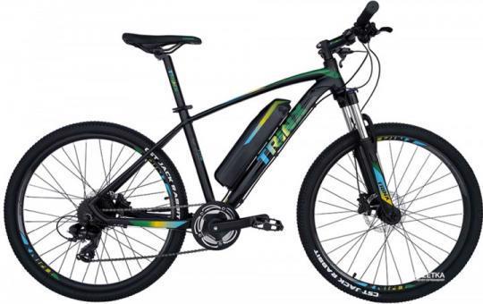 Велосипед електро 26" TRINX X1E 2019 чор.-зел.-син.