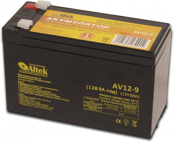 Акумулятор ALTEK ABT-9Аh/12V AGM 2114216