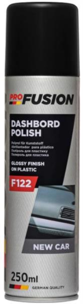 Очищувач пластика д/авто PROFUSION Dashboard polish New Car 250мл F122н /аерозоль/