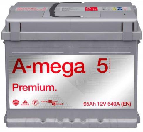 Акумулятор д/авто A-MEGA Premium 6СТ-65-АЗ(0) 65A прав.+