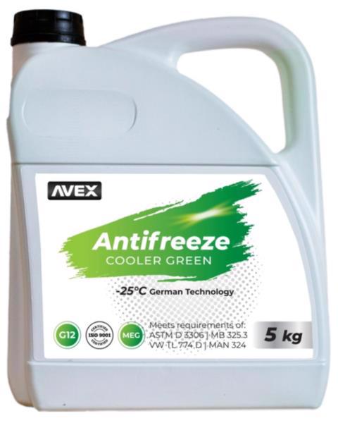 Антифриз AVEX Cooler Green MEG -25 G12 зеленый 5кг