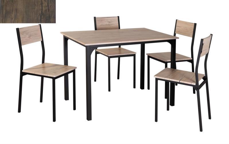 Комплект мебели (стол+4 стула) XC-1B-148 дуб баварський IMP
