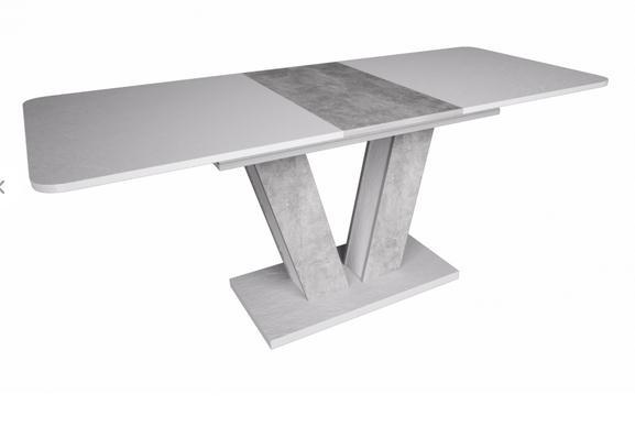Стол обеден. FF Torino 1400(1800)*800*750мм бело/серый