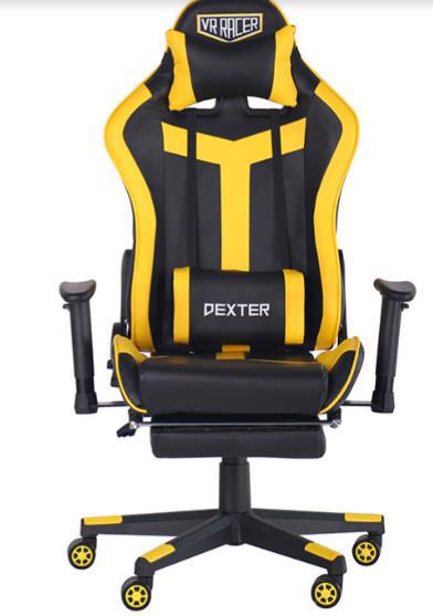 Крісло геймерське AMF VR Racer Dexter Rumble чорно-жовтий