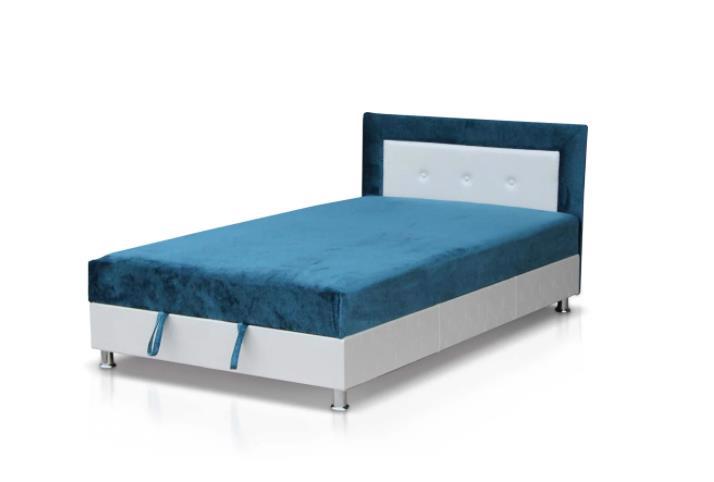 Ліжко БЕРЕГИНЯ Віола 2000*1600мм синє (з матрацем)
