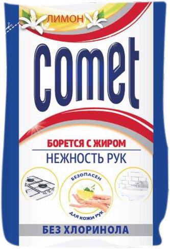 Порошок чистящий COMET Утренняя росса дезинфицирующий без хлоринола 900г пакет