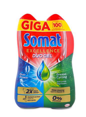 Средство д/посудом.машин SOMAT Duo gel Excellence 2*900мл