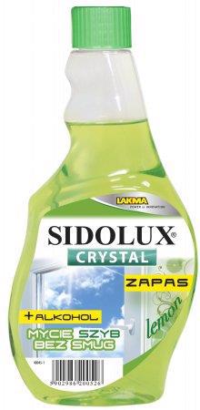 Засіб д/вікон SIDOLUX Crystal Лимон 500мл /запаска/ IMP