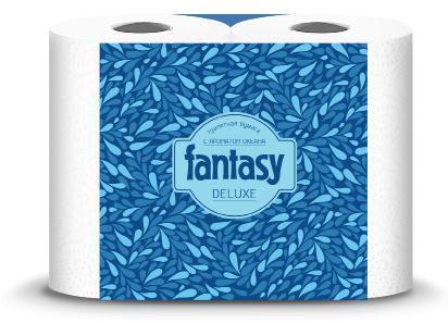 Бумага туалетная FANTASY Deluxe 3-х сл. Океан 4рул.