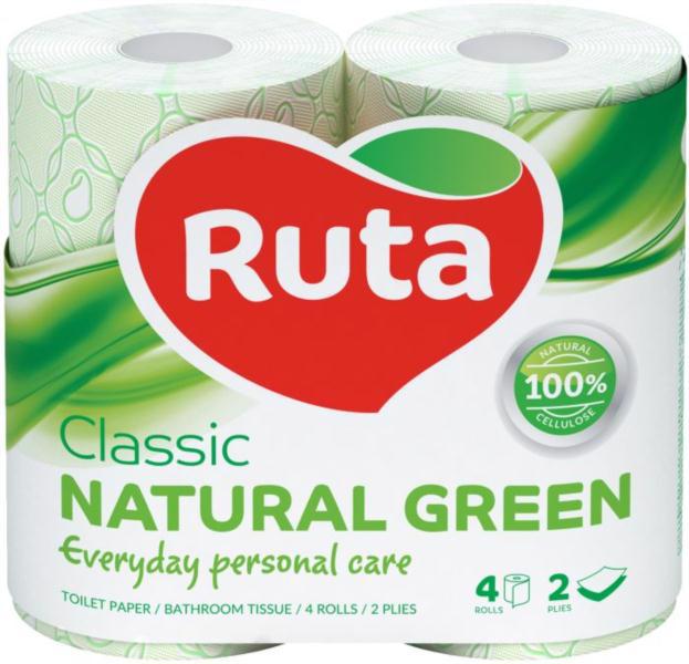 Бумага туалетная RUTA Classic 2-х сл. зеленая 4рул.