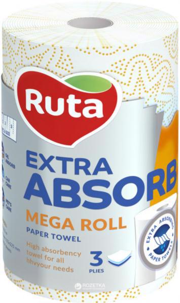 Рушник папер. RUTA Selecta Mega roll 3-х шар. білий 1рул.