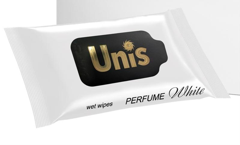 Салфетки влажные UNIS Антибактериальные Perfum white 15шт (36)