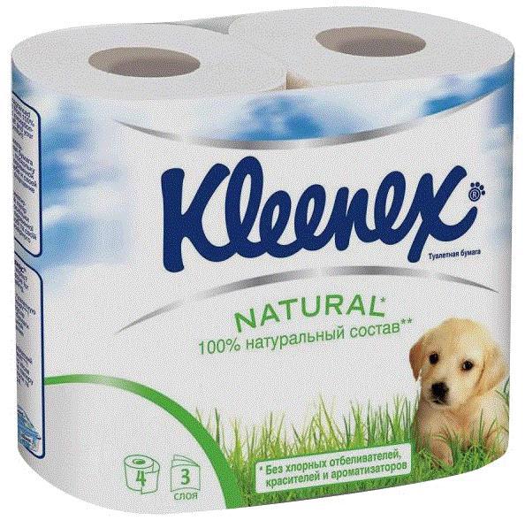 Папір туалетний KLEENEX Білий 3-х шар. 4рул.