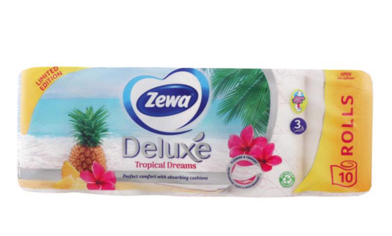 Бумага туалетная ZEWA Deluxe белая 3-х сл. 8+2шт