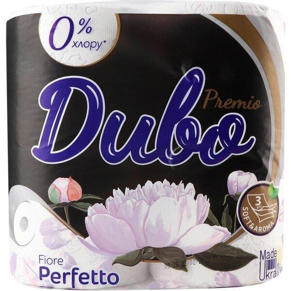 Папір туалетний ДИВО Premio Fiore Perfetto 3-х шар. біло-фіолетовий 4рул.