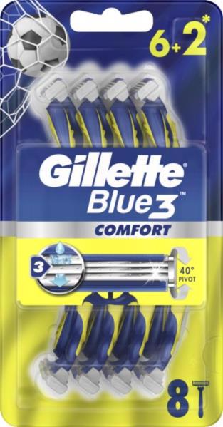 Станок д/гоління однораз. GILLETTE Blue 3 Comfort (8шт)