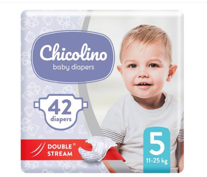 Подгузники CHICOLINO (5) детские 11-25кг 42шт Jumbo