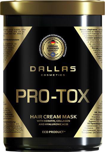Маска д/волосся DALLAS Hair Pro-tox Кератин, колаген і гіалуронова кислота 500мл