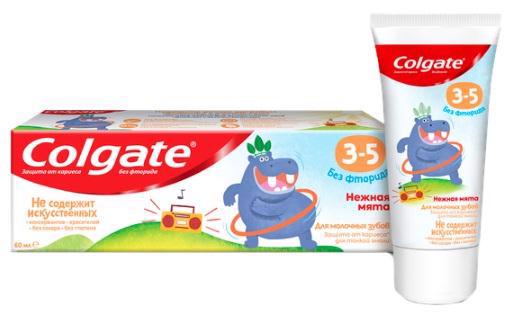 Зубная паста COLGATE Детская 3-5 Нежная мята б/фторида 60мл