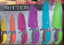 Набір ножів 6пр. RITTER кольорові 29-305-153