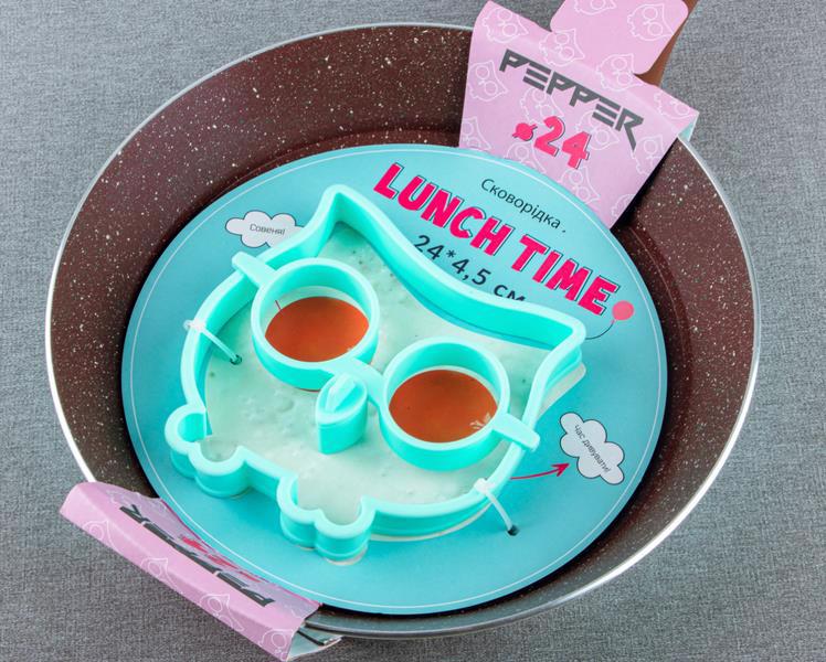 Сковорода 24см PEPPER Lunch Time с а/п + форма д/завтрака PR-2114-24