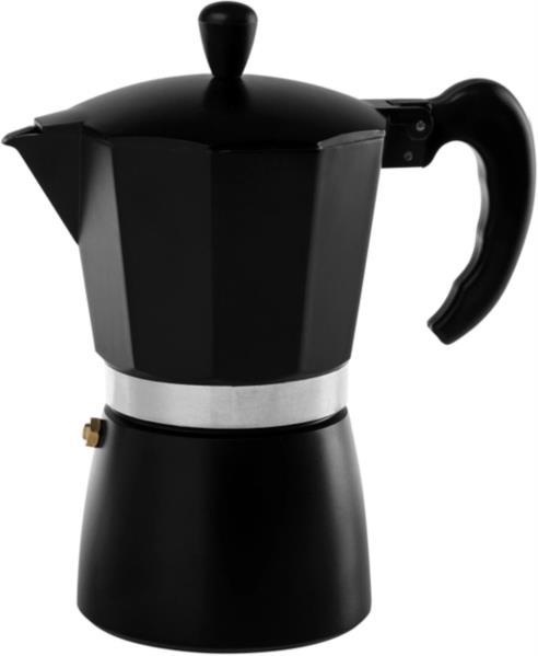 Кофеварка гейзерная FLORINA Alum Macchiato 300мл, 6 чашек, алюм., черная 1K2659