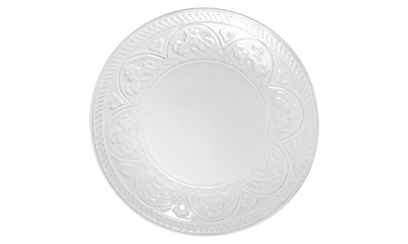 Тарілка обід. 270мм керам. біла з декором IMP WB2107715