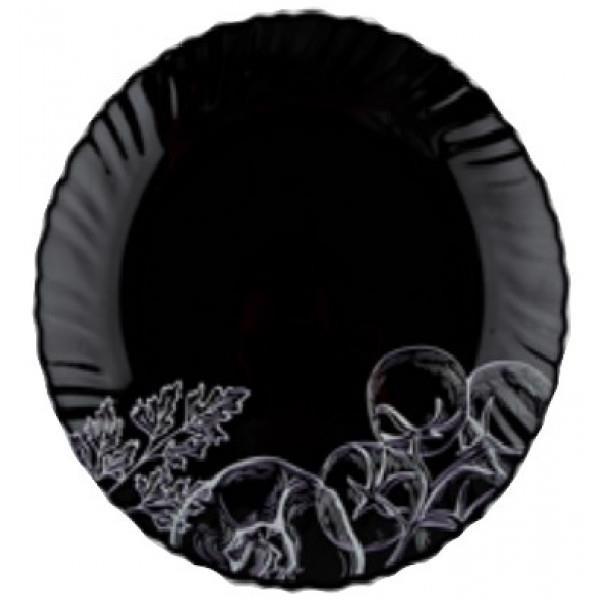 Тарелка десерт. VITTORA Black Wave Овощной этюд 190мм стеклокерам.