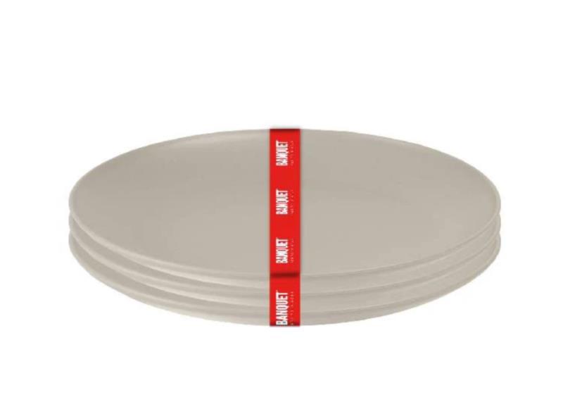 Набор тарелок пласт. круглая BANQUET Caramel 23.5см 3шт 55057608C/A23714