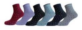 Шкарпетки жіночі LOMANI 0015WG класичні р.36-40 крапка мікс
