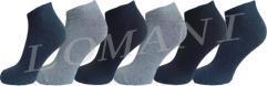 Шкарпетки чоловічі LOMANI 0013ML бавовна 100% снікерс р.39-42 чорні/білі