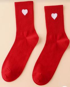 Шкарпетки жіночі PREMIER SOCKS р.23-25 з вишивкою серце червоні