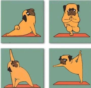 Картина по номерам ІДЕЙКА "Yoga-dog" 18*18см 4шт KNP012