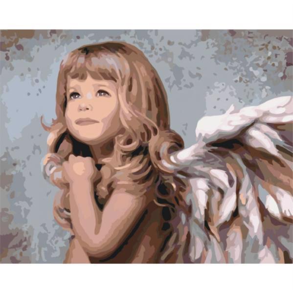 Картина по номерам ІДЕЙКА "Маленький ангелочек" 40*50см КНО2309